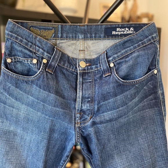 Rock and Republic Relaxed Straight Leg Jeans | Designer Denim | 32/32 | Henley - Picture 5 of 5